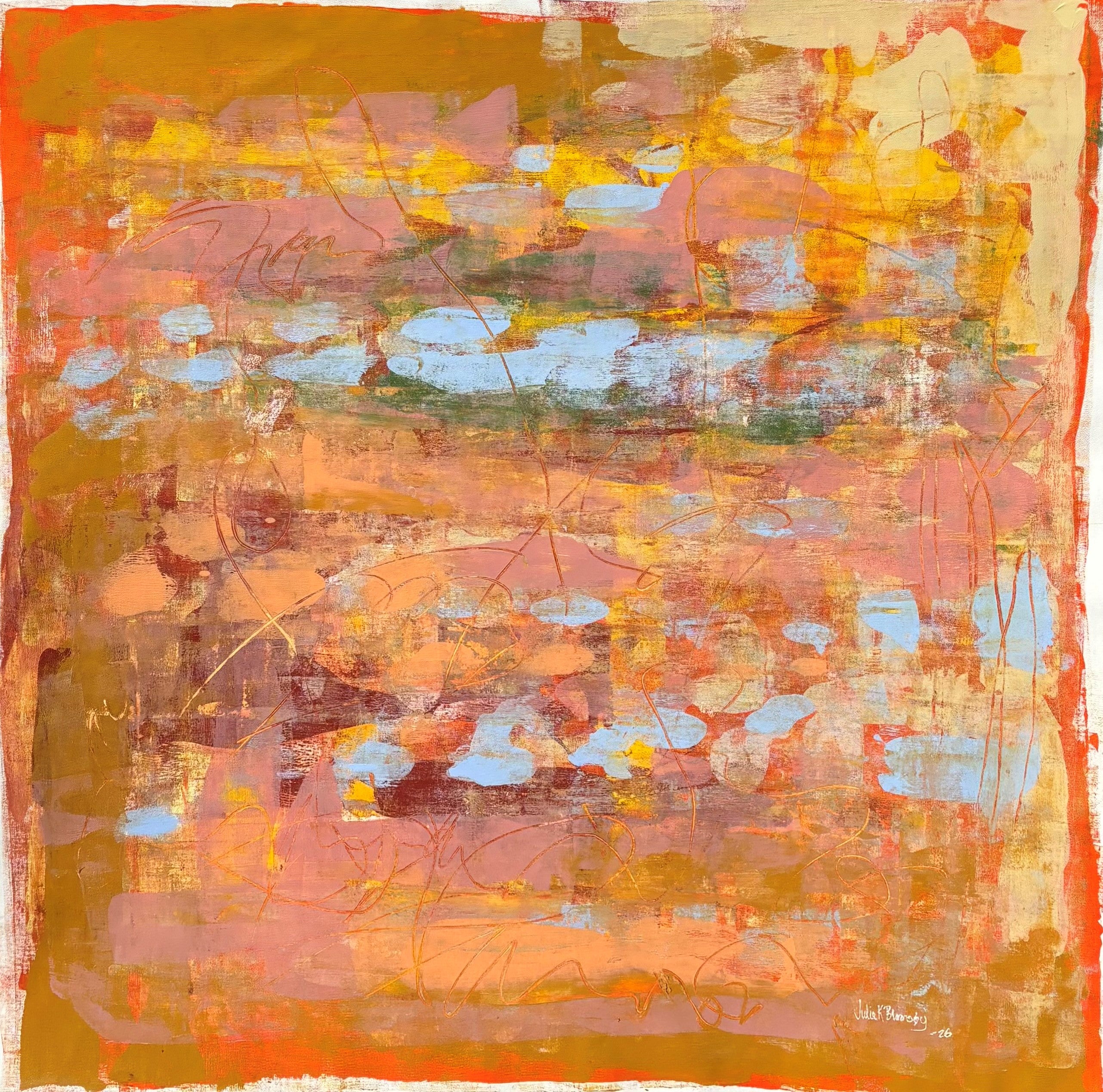 Mellom lys og skygge - 100x100 cm